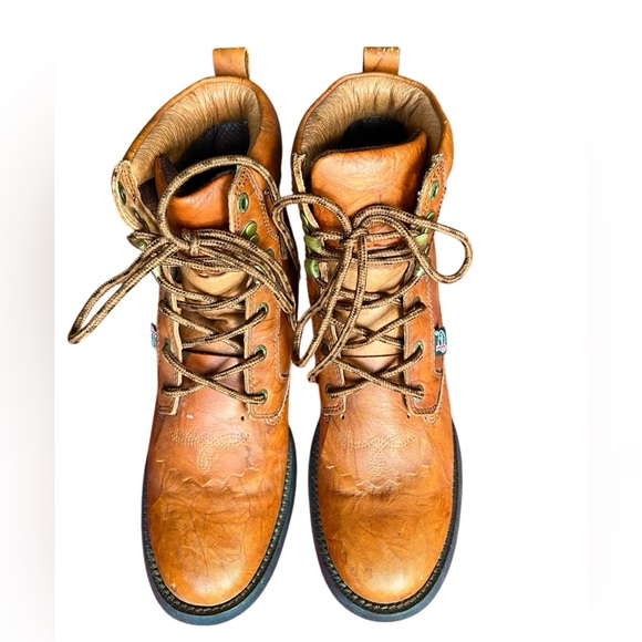 Rare Vintage Marbled Leather George Strait Justin Roper’s women’s 6.5 - Picture 4 of 6